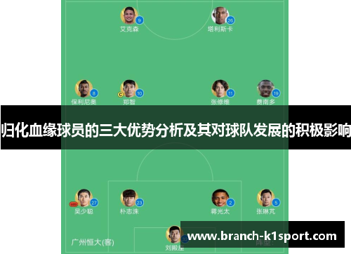归化血缘球员的三大优势分析及其对球队发展的积极影响 归化血缘球员的三大优势分析及其对球队发展的积极影响