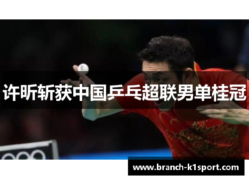 许昕斩获中国乒乓超联男单桂冠