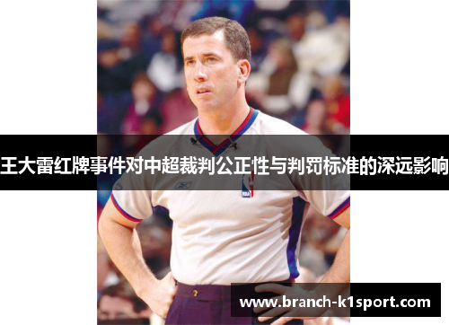 王大雷红牌事件对中超裁判公正性与判罚标准的深远影响