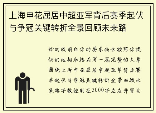 上海申花屈居中超亚军背后赛季起伏与争冠关键转折全景回顾未来路
